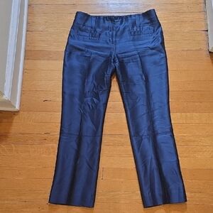Tory Burch, 100% Silk Dress Pants, Navy Blue, EUC, Women's 2